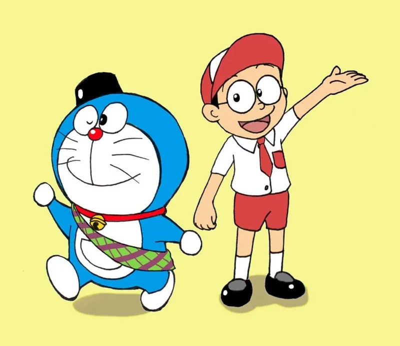 Bức ảnh Nobita Xuka với khoảnh khắc đáng nhớ