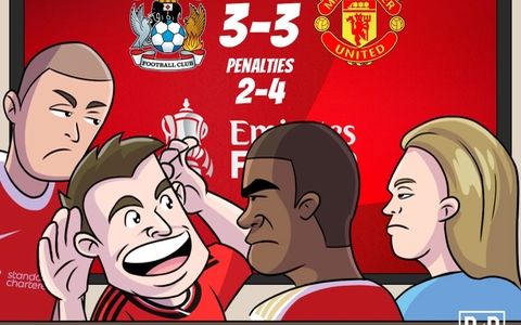 Ảnh của Chibi Manchester United cầm bóng trong tay