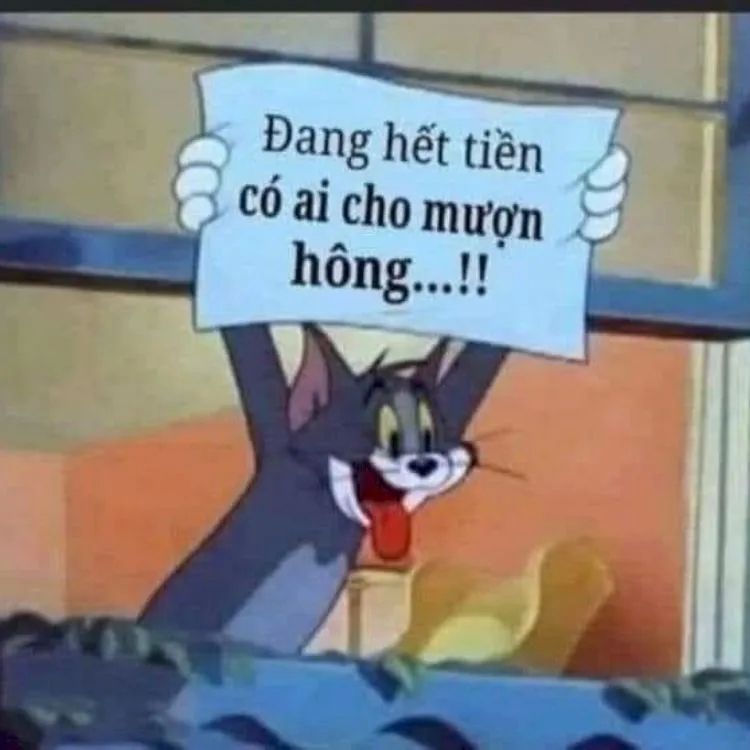 Meme hết tiền với khuôn mặt khốn khổ