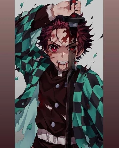 Bức ảnh Kimetsu Yaiba Chibi của Genya ngồi cạnh anh trai mình