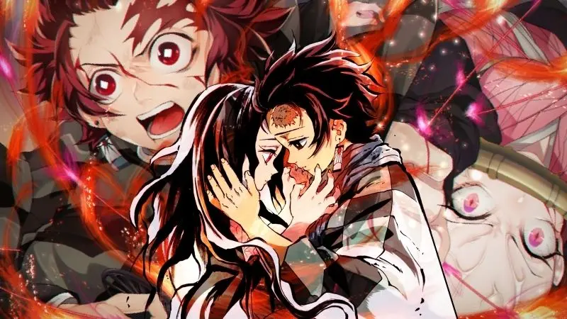 Kimetsu Yaiba Chibi Ảnh của Douma với nụ cười lạnh