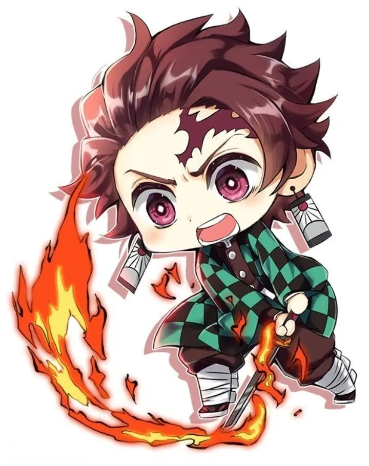 Kimetsu Yaiba Chibi ảnh với trang phục truyền thống đẹp