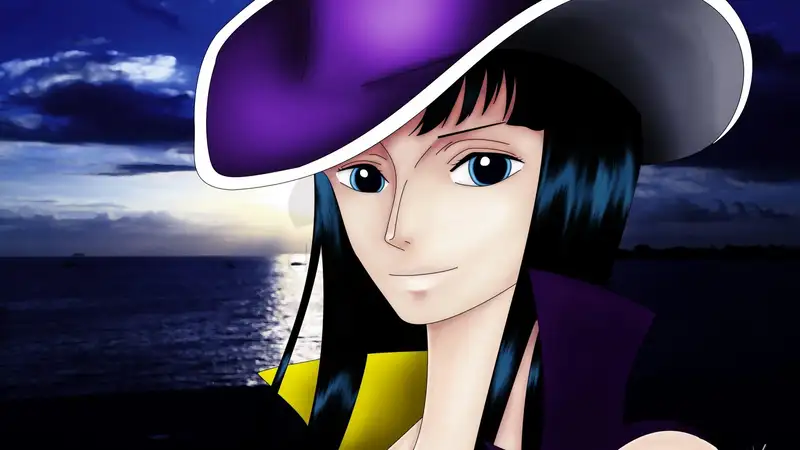 Nico Robin trong bức ảnh với sự lôi cuốn, hấp dẫn