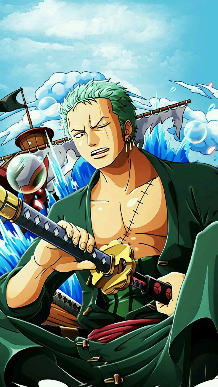 Một mình Zoro đã vật lộn mạnh mẽ trong từng khoảnh khắc của các bức ảnh anime