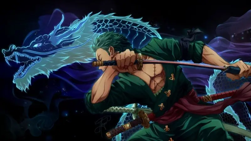 Một mình Zoro đã chiến đấu cho mục tiêu trong các bức ảnh anime kịch tính