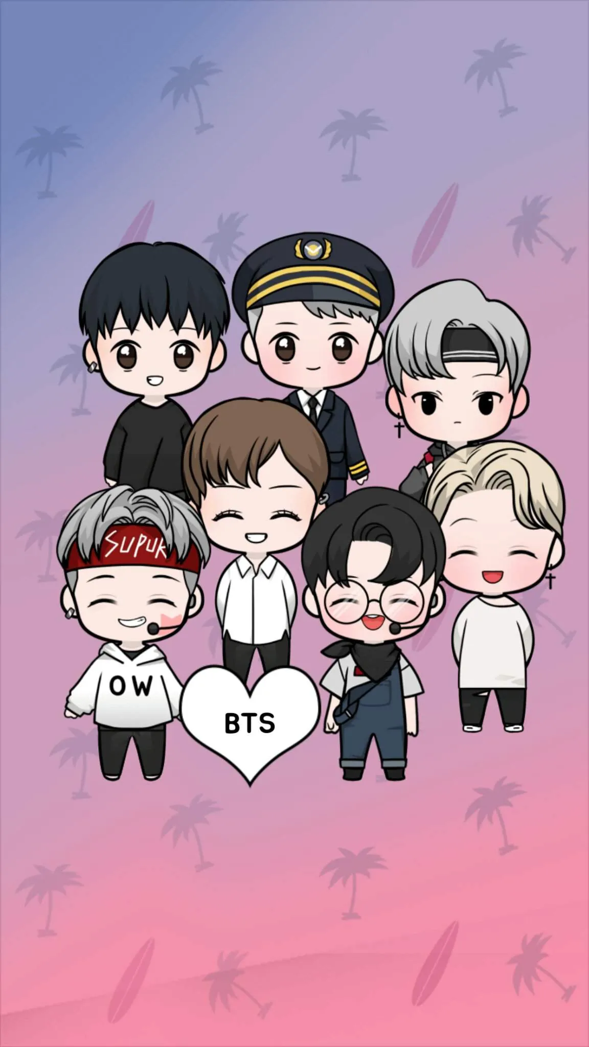 Bộ ảnh BTS Chibi mới nhất cho Quân đội chính hãng.