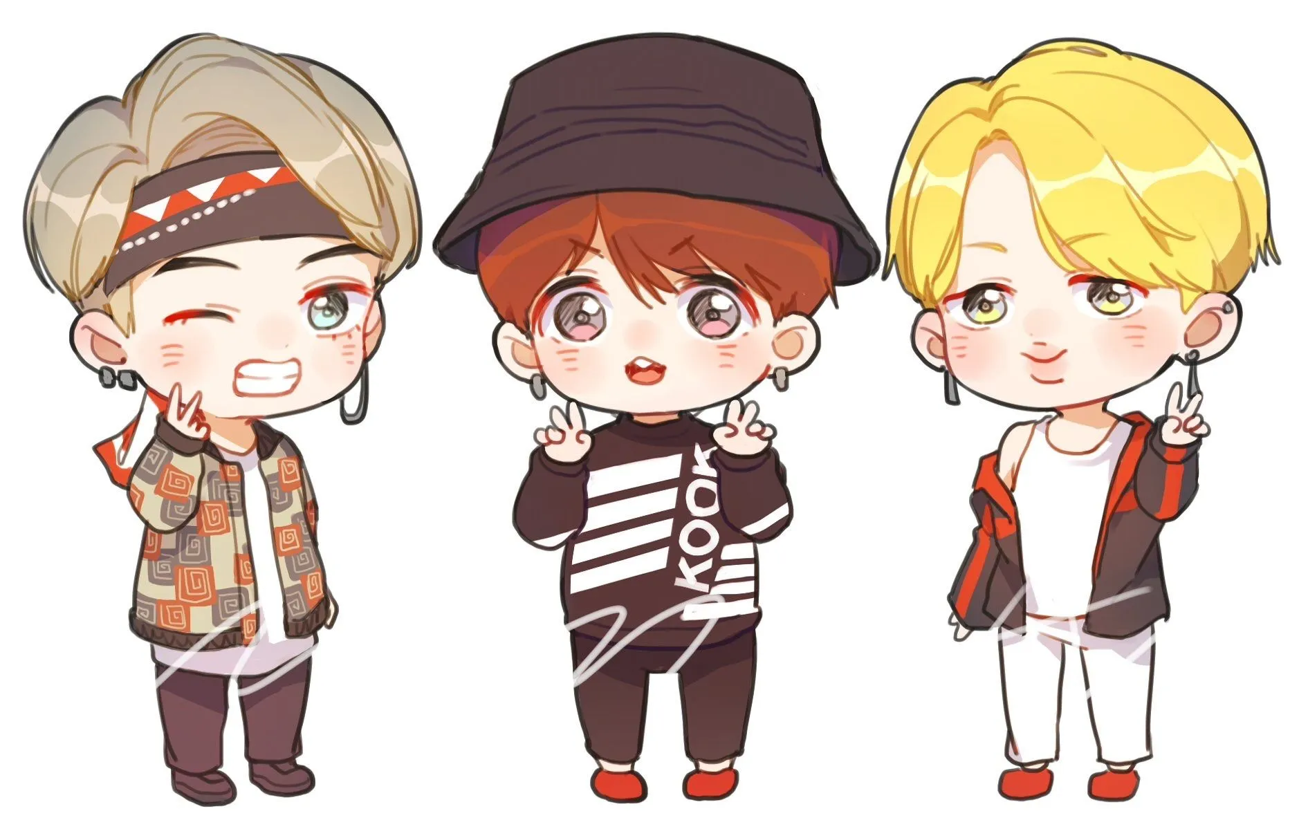 Nhìn vào bức ảnh BTS Chibi của Suga, đáng yêu và tài năng.