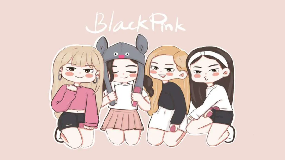 Xem bức ảnh Chibi Blackpink với phong cách hoạt hình dễ thương.