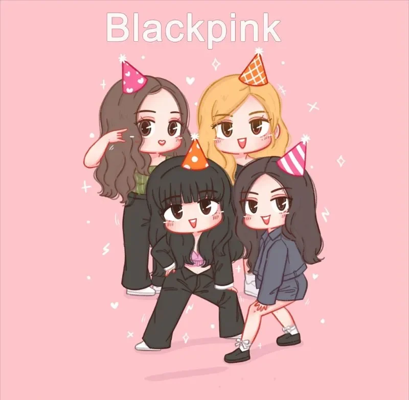 Thưởng thức bức ảnh của Chibi Blackpink với bản vẽ đáng yêu siêu.