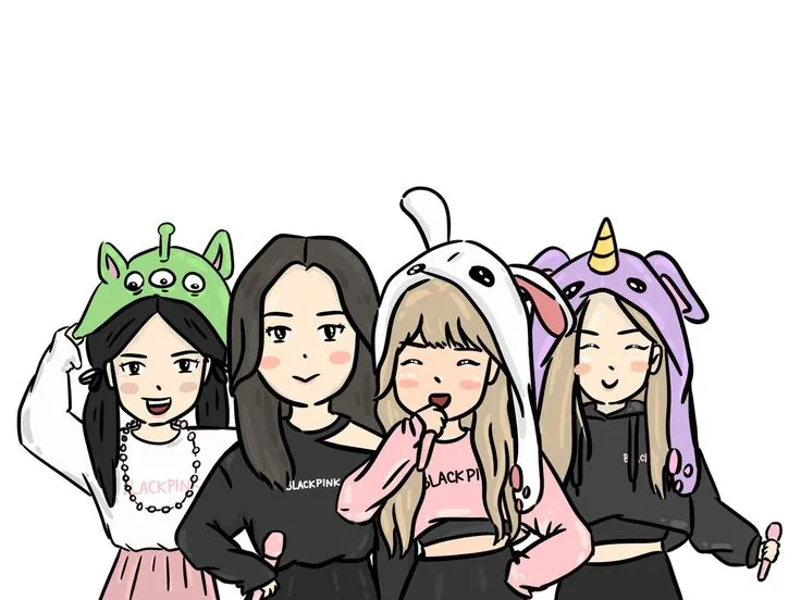 Hình ảnh của Chibi Blackpink trong trang phục buổi hòa nhạc cực kỳ tuyệt vời.