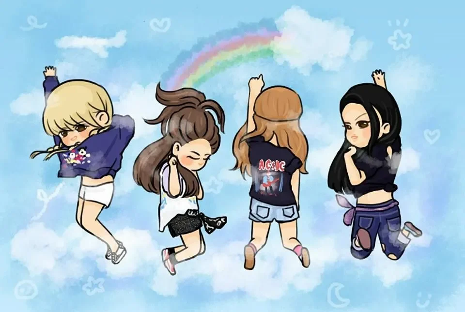 Hình ảnh của Chibi Blackpink mang tính cách của mỗi thành viên.