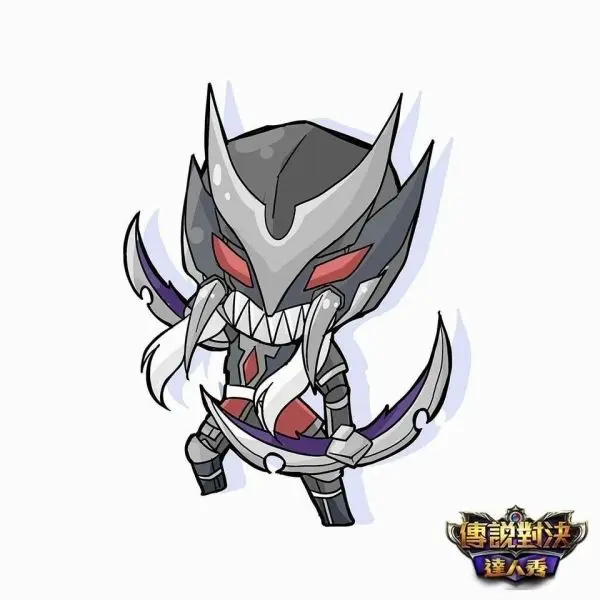 Hình ảnh của Chibi Chibi Nakroth đánh thanh kiếm về phía trước