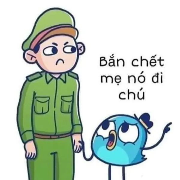 Meme nói với cảnh sát và vui vẻ