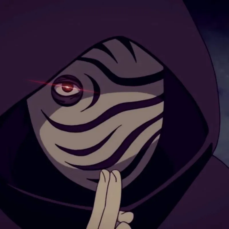 Hình ảnh của Uchiha Obito với đôi mắt quyết tâm