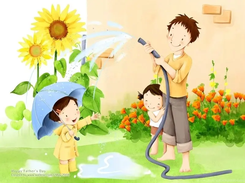 Happy Family Animation Chibi Ảnh cùng nhau để xem phim hoạt hình