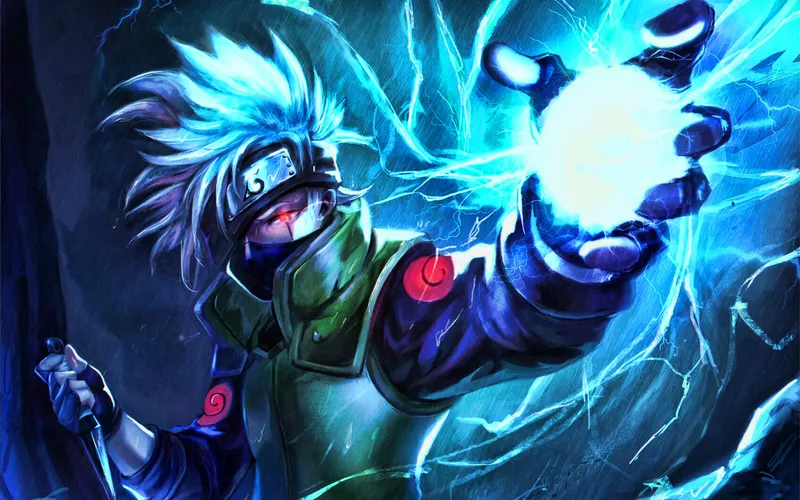 Hình ảnh kakashi hatake với mặt nạ nổi tiếng và đôi mắt lạnh