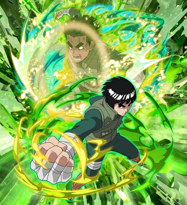 Hình ảnh Rock Lee cho thấy độ bền và quyết tâm tuyệt vời