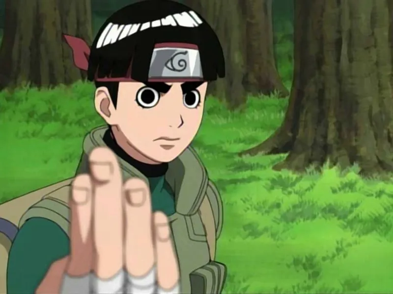 Ảnh Rock Lee cho thấy các đặc điểm của nhân vật thông qua từng chi tiết