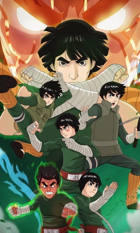 Ảnh Rock Lee với võ thuật khó quên