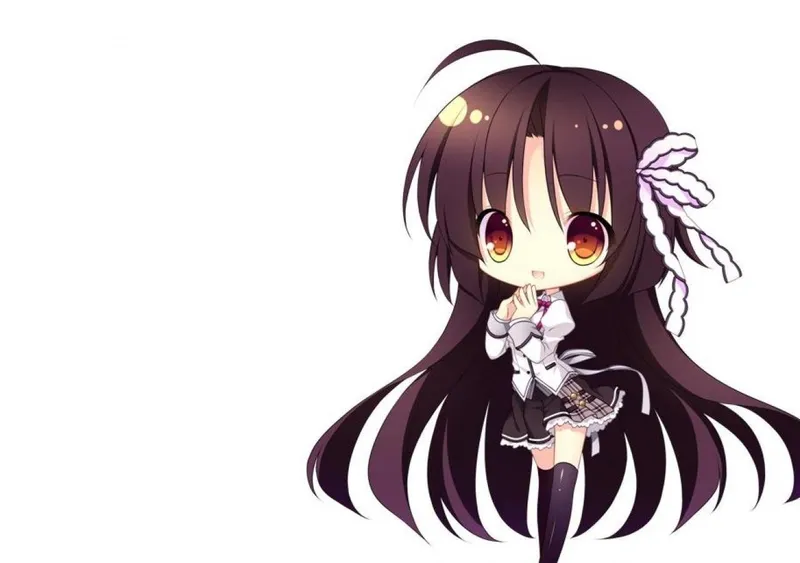 Hình nền anime Chibi dễ thương cho máy tính, cho một ngày làm việc hạnh phúc