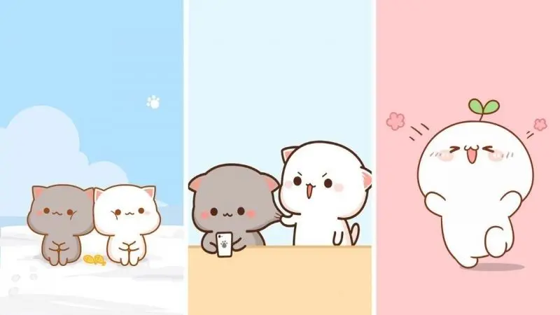 Hình nền dễ thương Chibi cho máy tính để giúp nhiều ngày làm việc hạnh phúc hơn