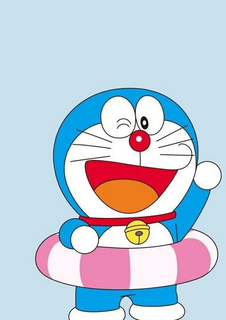 Doraemon dễ thương trên nền màu mới cho điện thoại