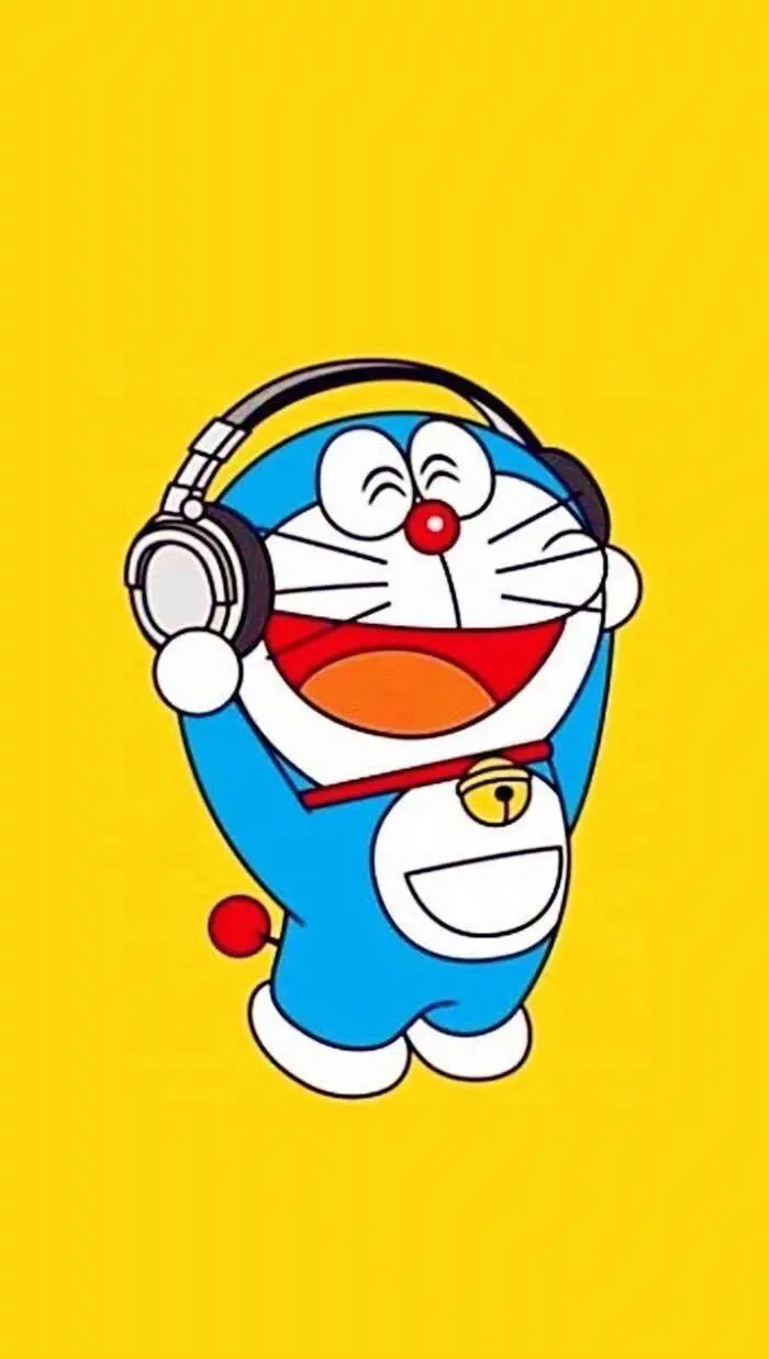 Doraemon dễ thương trong khung cảnh ngoài trời cho điện thoại