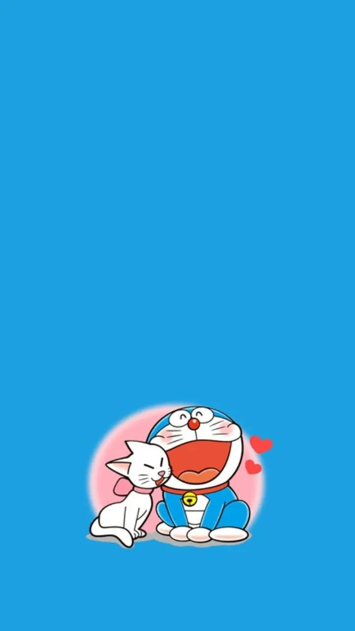 Doraemon hình nền dễ thương cho điện thoại có màu sáng