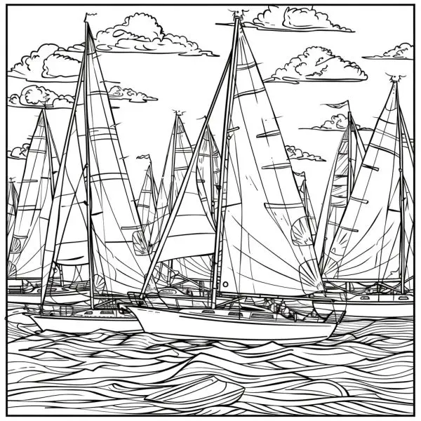 Coloring painting with exclusive boat racing festival, free download today!