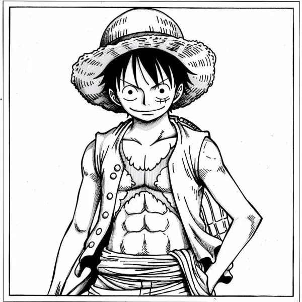 Tải xuống bộ tô màu tuyệt vời của Luffy và thử sáng tạo.