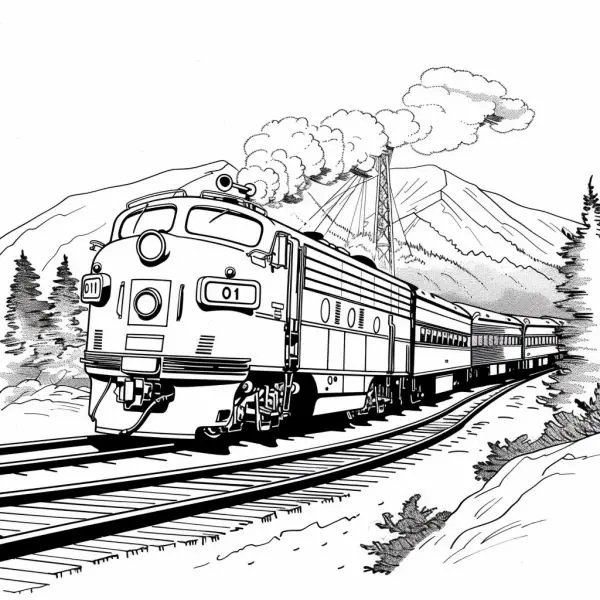 Download the color of the train coloring, stimulating your baby's creativity!