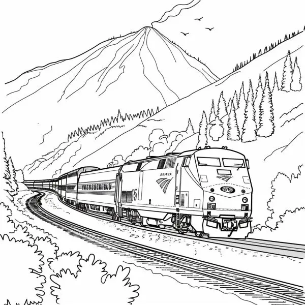 Coloring the train - The way to learn about creative transportation.