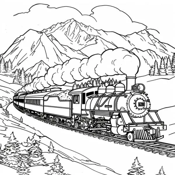 Coloring beautiful train paintings, helping children love the traffic world.