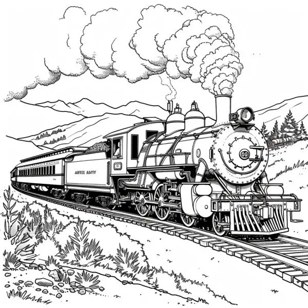 Download the train to color the train, exciting activities for the baby's weekends.