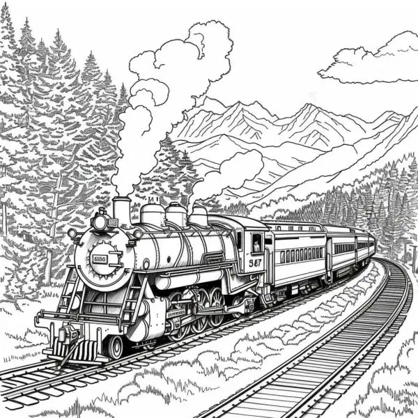 Babies will be excited with coloring trains beautiful and easy to paint.