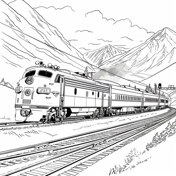 Discover trains coloring - educational and fun activities for children.