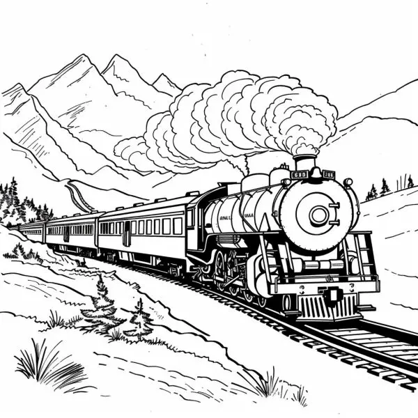 Download the trains to color the trains, children will love funny images.