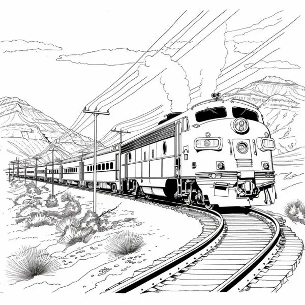 Babies will love the funny and lively train coloring!