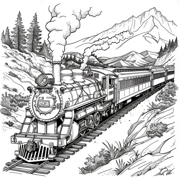 Train painting - Great creative gift for children.