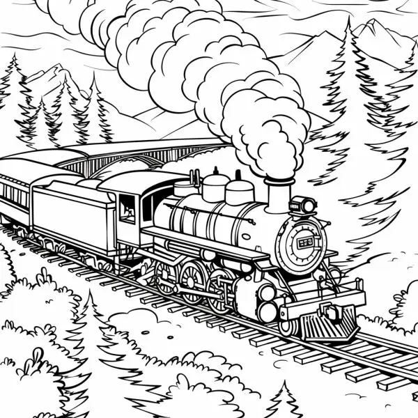 The trains coloring sets are attractive, helping children promote their creativity.