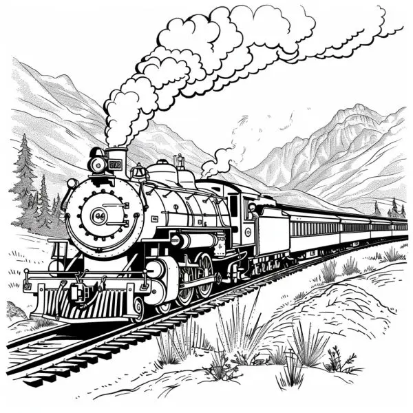 Help children learn traffic through a simple and beautiful train coloring.