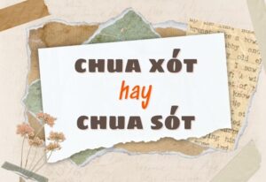 Chua xót hay chua sót