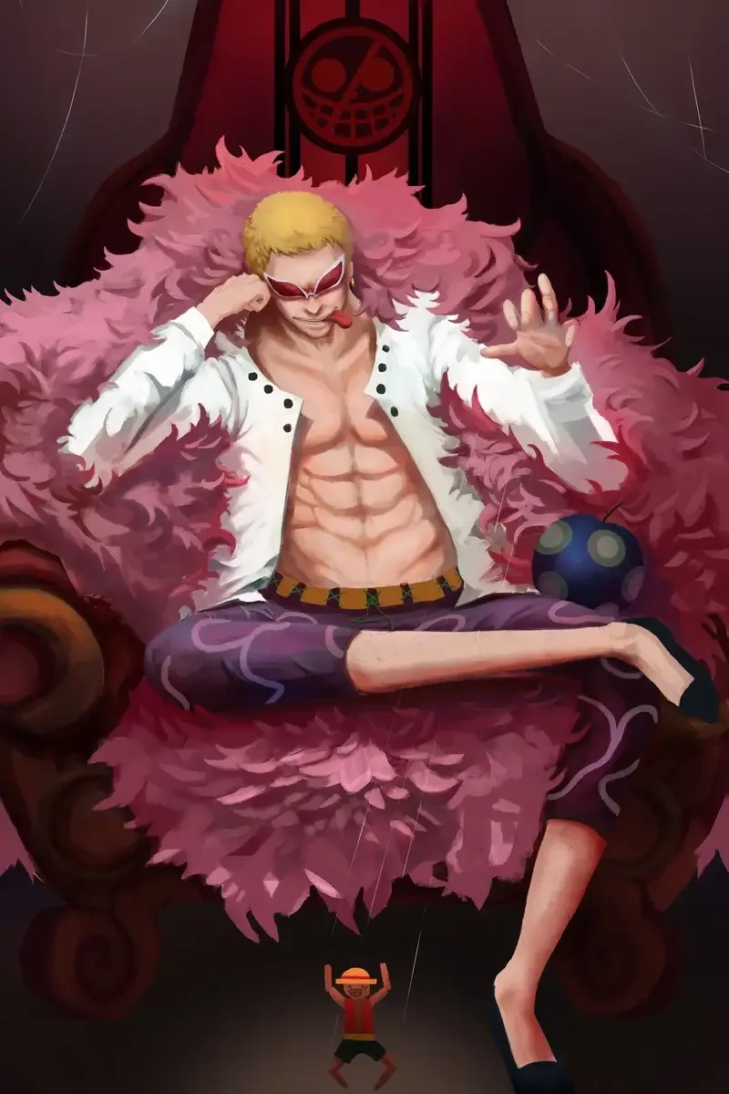 Đôi mắt bí ẩn của đôi mắt doflamingo sau kính râm