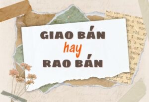 giao bán hay rao bán