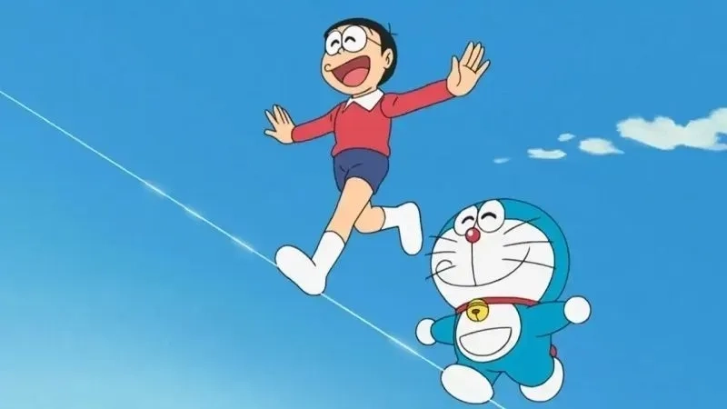 Nobita và Doraemon hình ảnh dễ thương rất hài hước và dễ thương