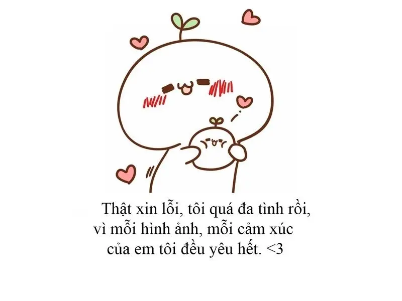 Meme xin lỗi thay vì muốn nói