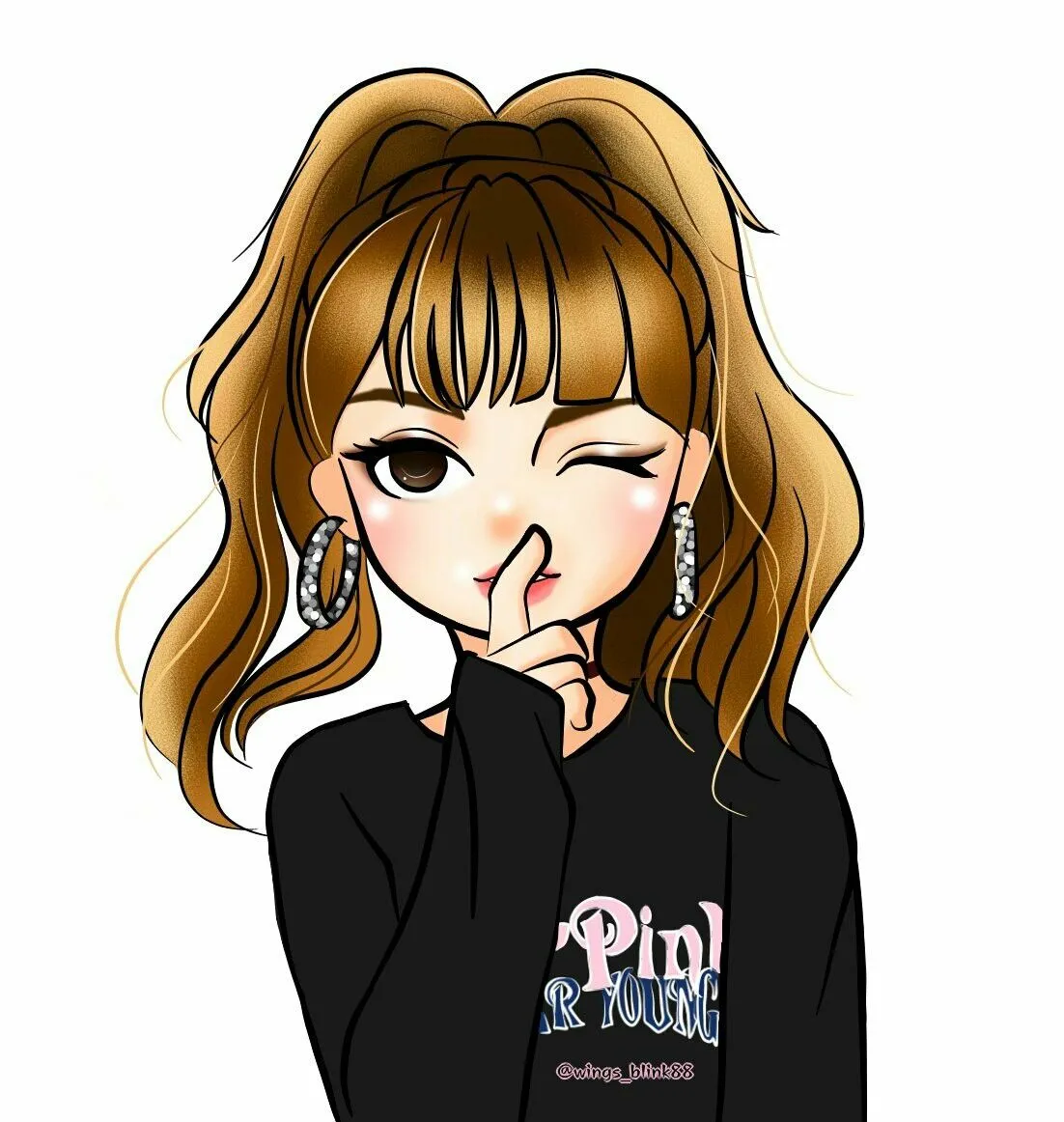 Bức ảnh Lisa Chibi dễ thương và ngọt ngào như giọng nói của cô.