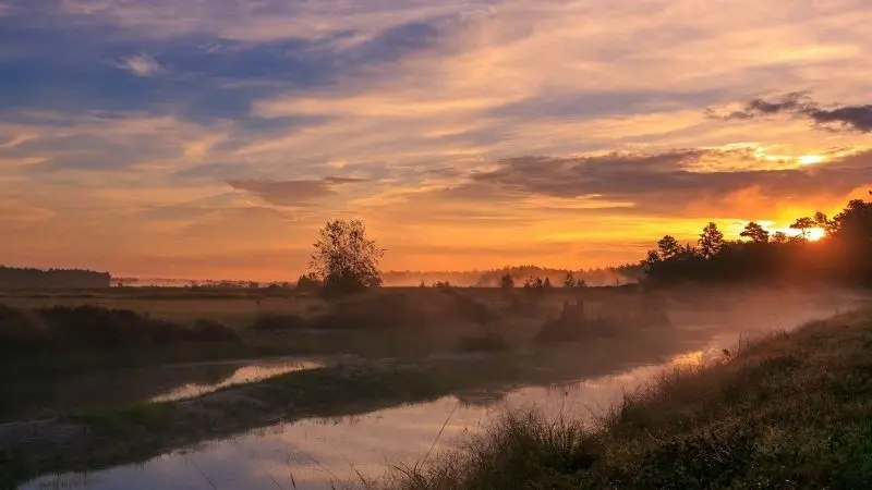 Hoàng hôn yên bình, hoàng hôn thật đẹp.