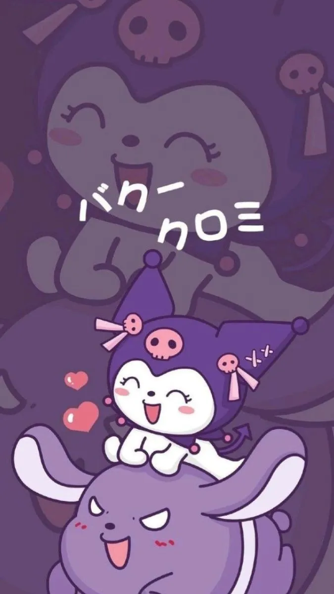 Hình ảnh Kuromi dễ thương, nổi bật với những dòng đặc trưng của Sanrio.