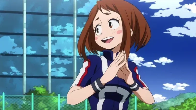 Anime Ochaco Uraraka được yêu thích với một tính cách hạnh phúc và lạc quan